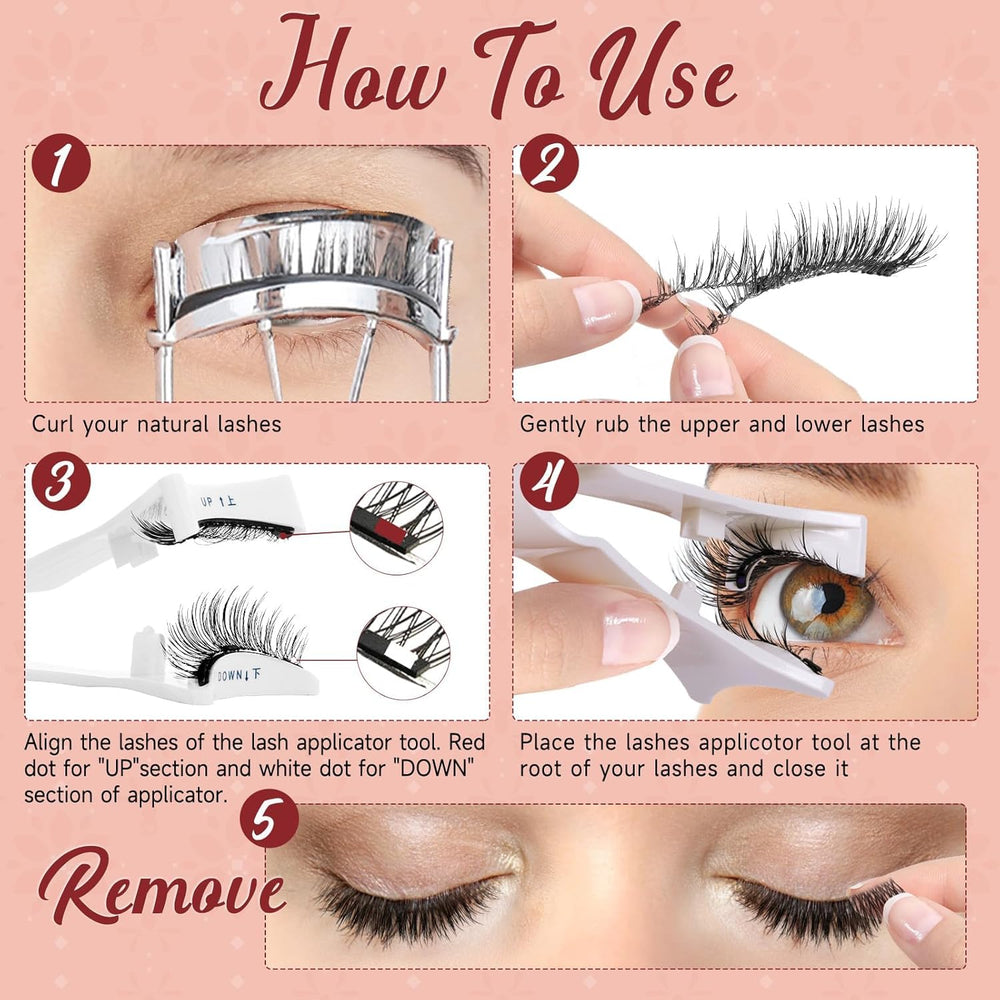 Higu clace magnetic eyelashes worn for a natural look