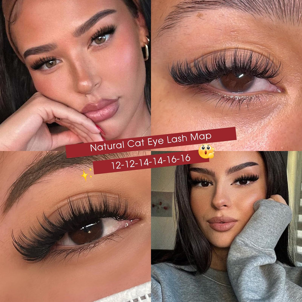 Higu clace natural fluffy look blends with real lashes.