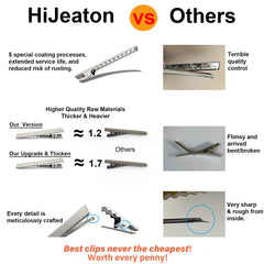 HiJeaton clip alligator con muelle fuerte para fijar peinados.