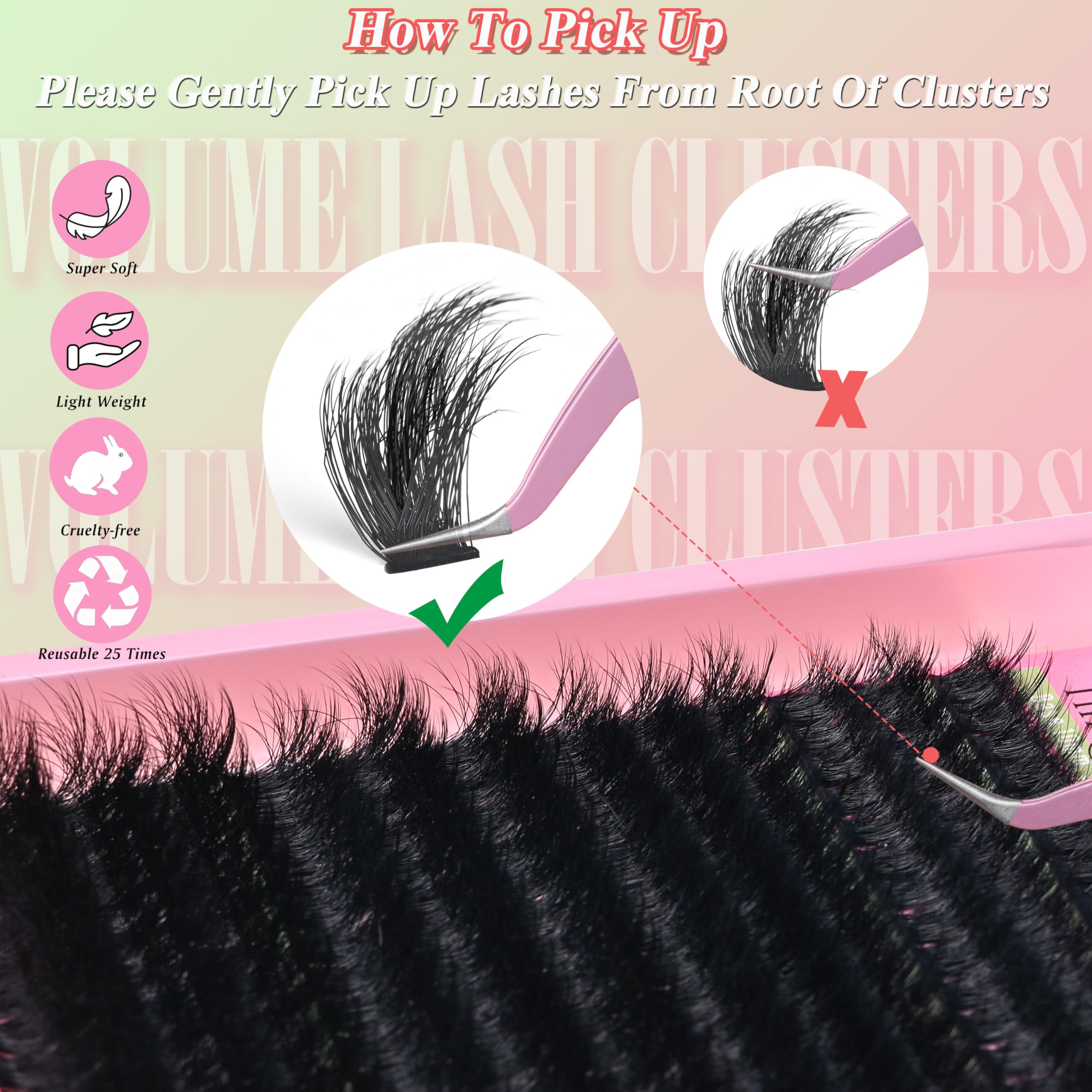 HK HIKLASY reusable faux mink clusters offer long-lasting wear.