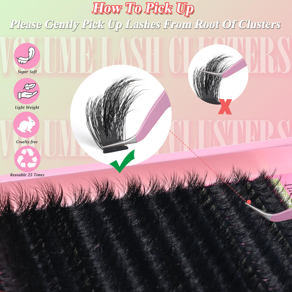 HK HIKLASY reusable faux mink clusters offer long-lasting wear.