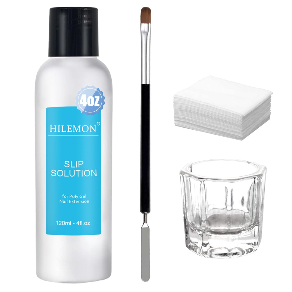 HiLemon kit de solución deslizante para gel de poligel 4oz, perfecto para extender uñas con control