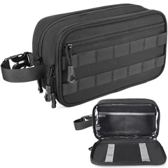 HILOMON men's toiletry bag front view shows rugged 1000D nylon for travel durability