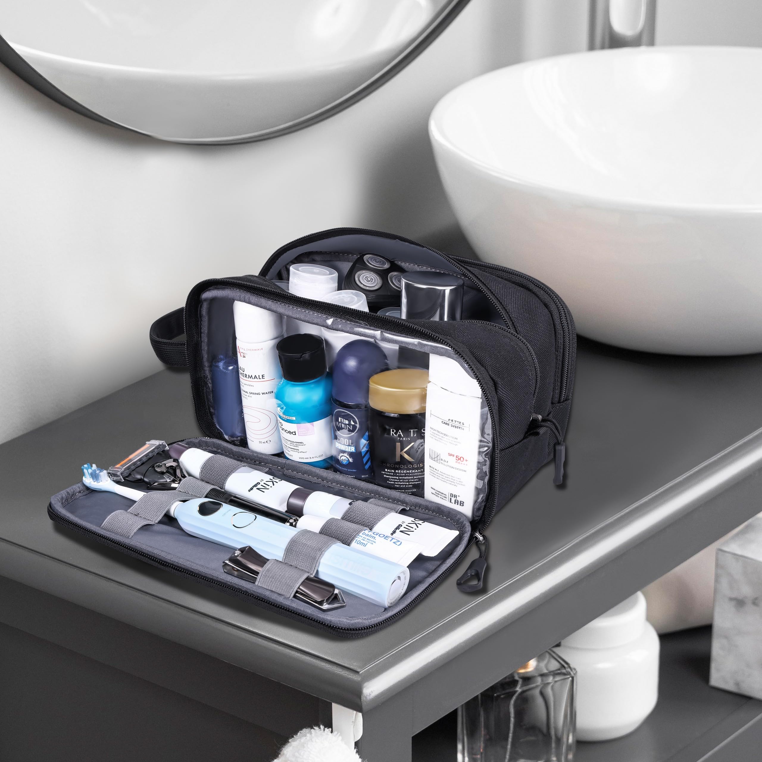 HILOMON travel-ready kit organizes shower gel toothbrush and essentials on the go