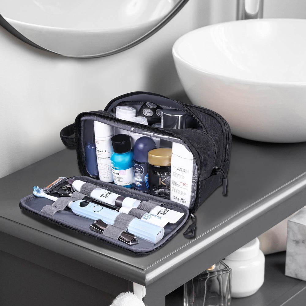 HILOMON travel-ready kit organizes shower gel toothbrush and essentials on the go