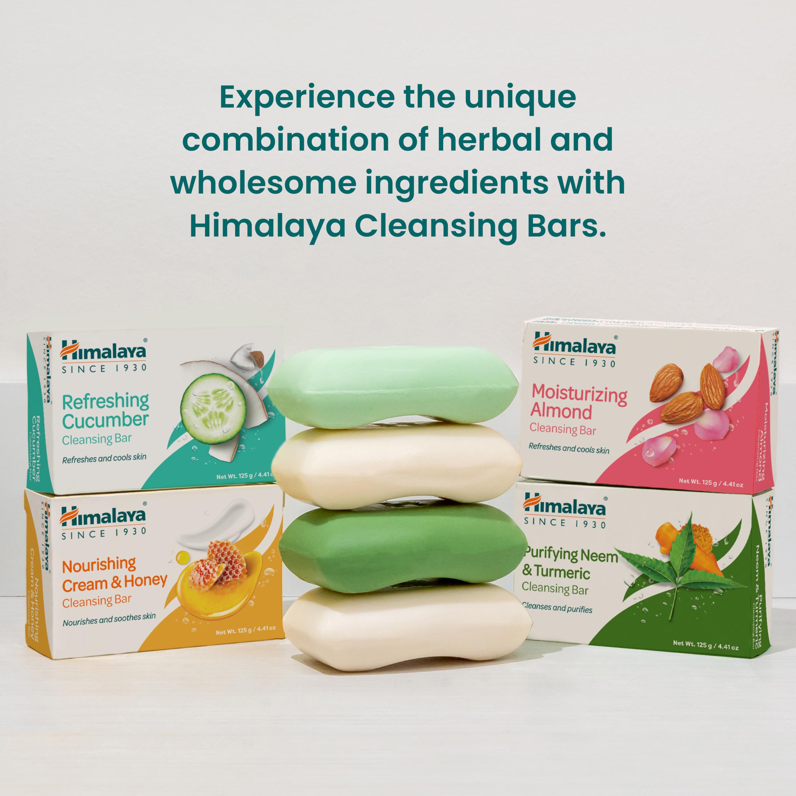 Himalaya cleansing bar variety pack in bathroom setup for easy access