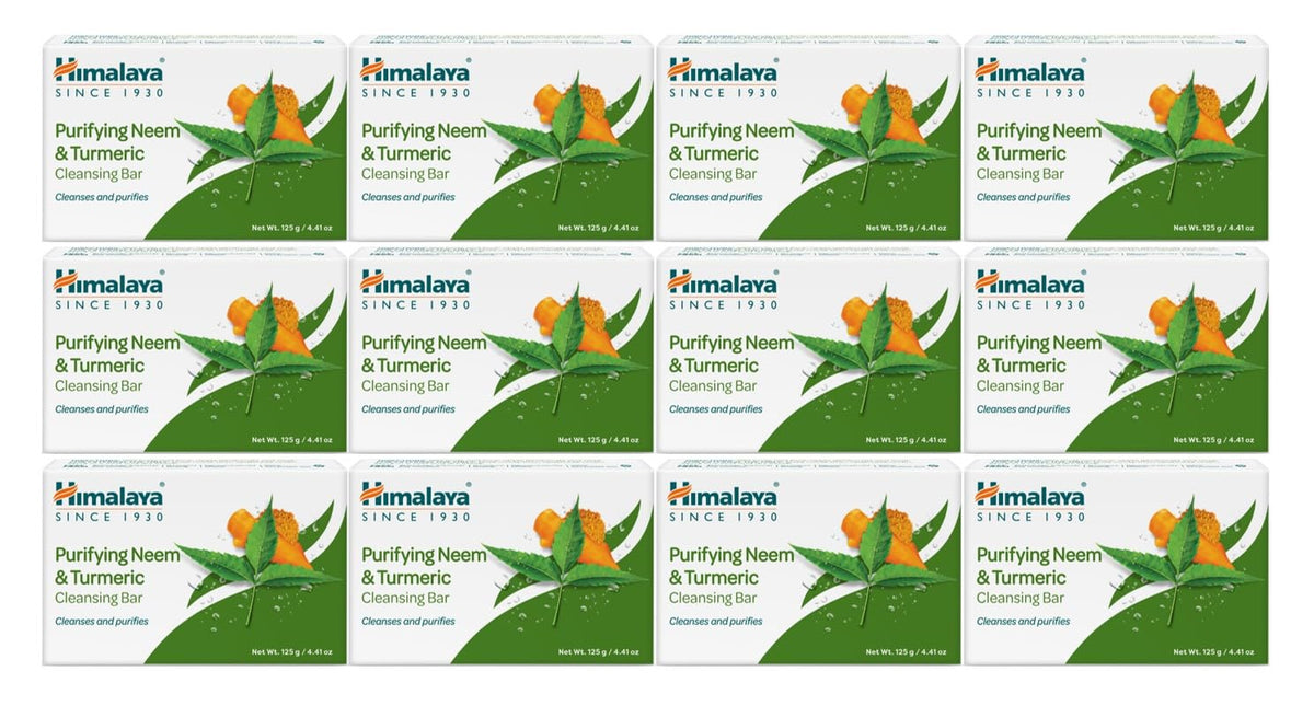 Himalaya Neem Turmeric Cleansing Bar packaging for daily cleansing.