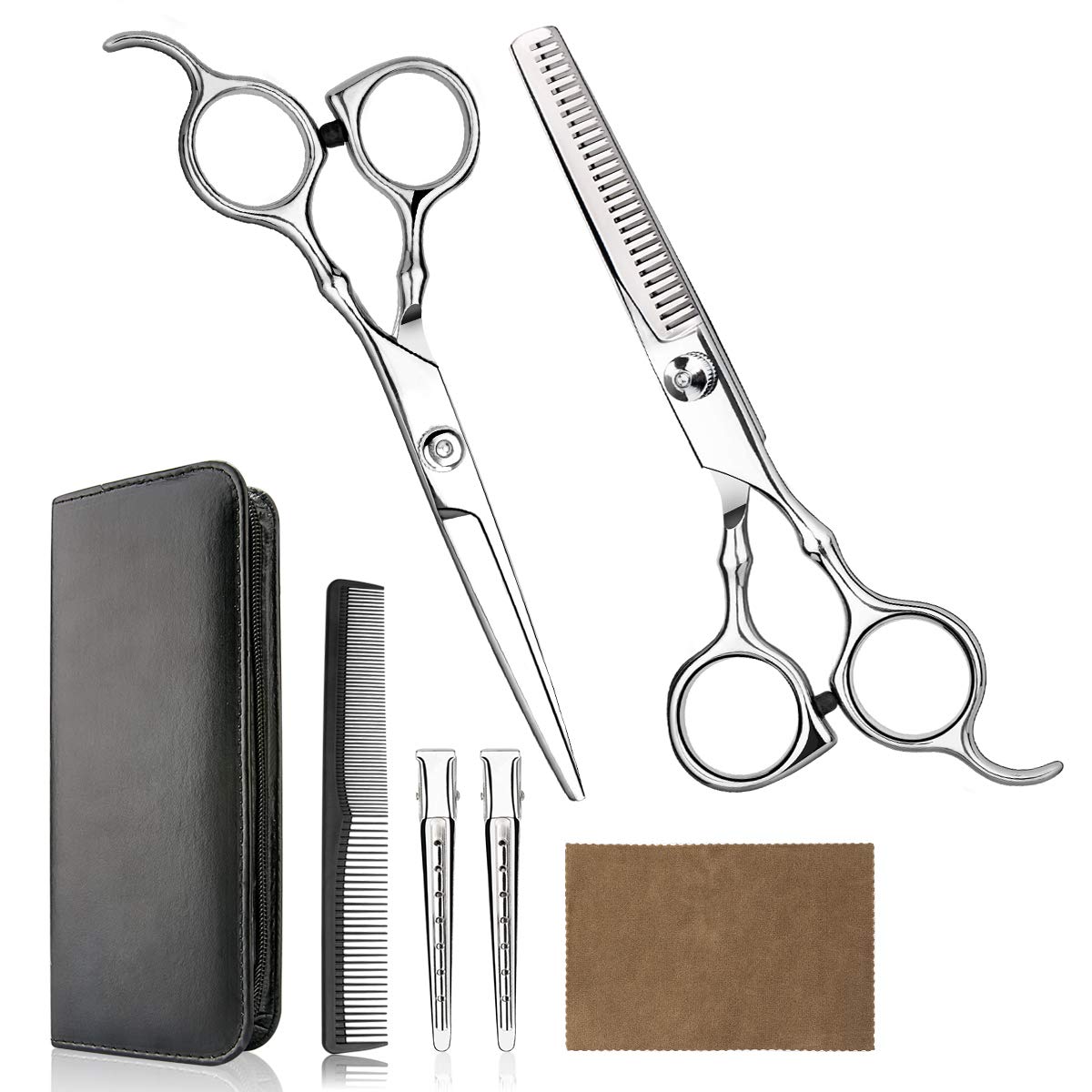 Himart hair cutting scissors kit regular blades close-up for precise home trims.