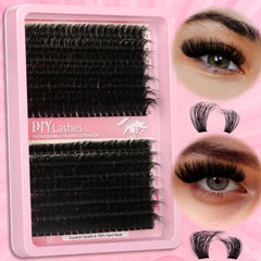 Himirell lash clusters 12-20mm D curl wispy for easy at-home extensions