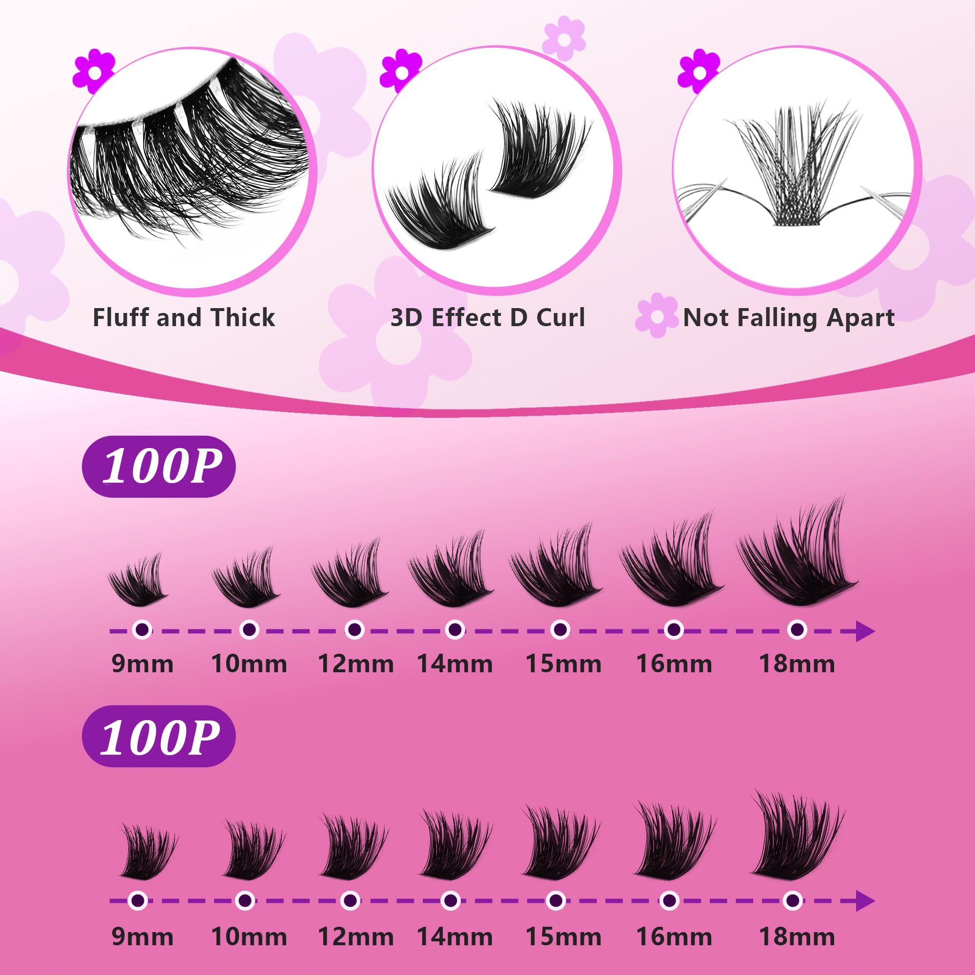 Himirell long-lasting comfort lash clusters for all-day wear