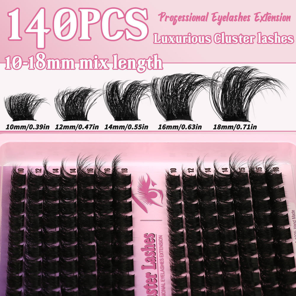 Himirell segmented eyelashes during application for quick enhancement