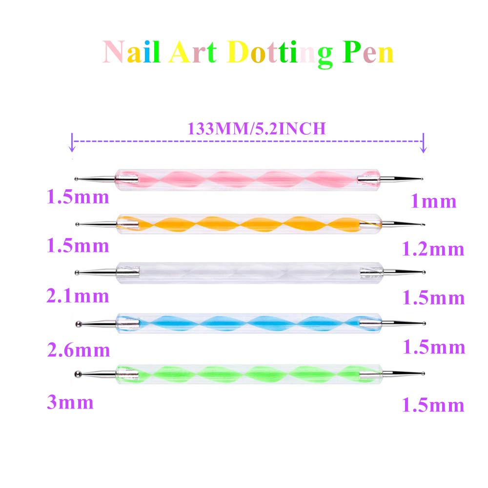 HiMo 5pc punteadores, punta grande para puntos visibles y patrones claros.