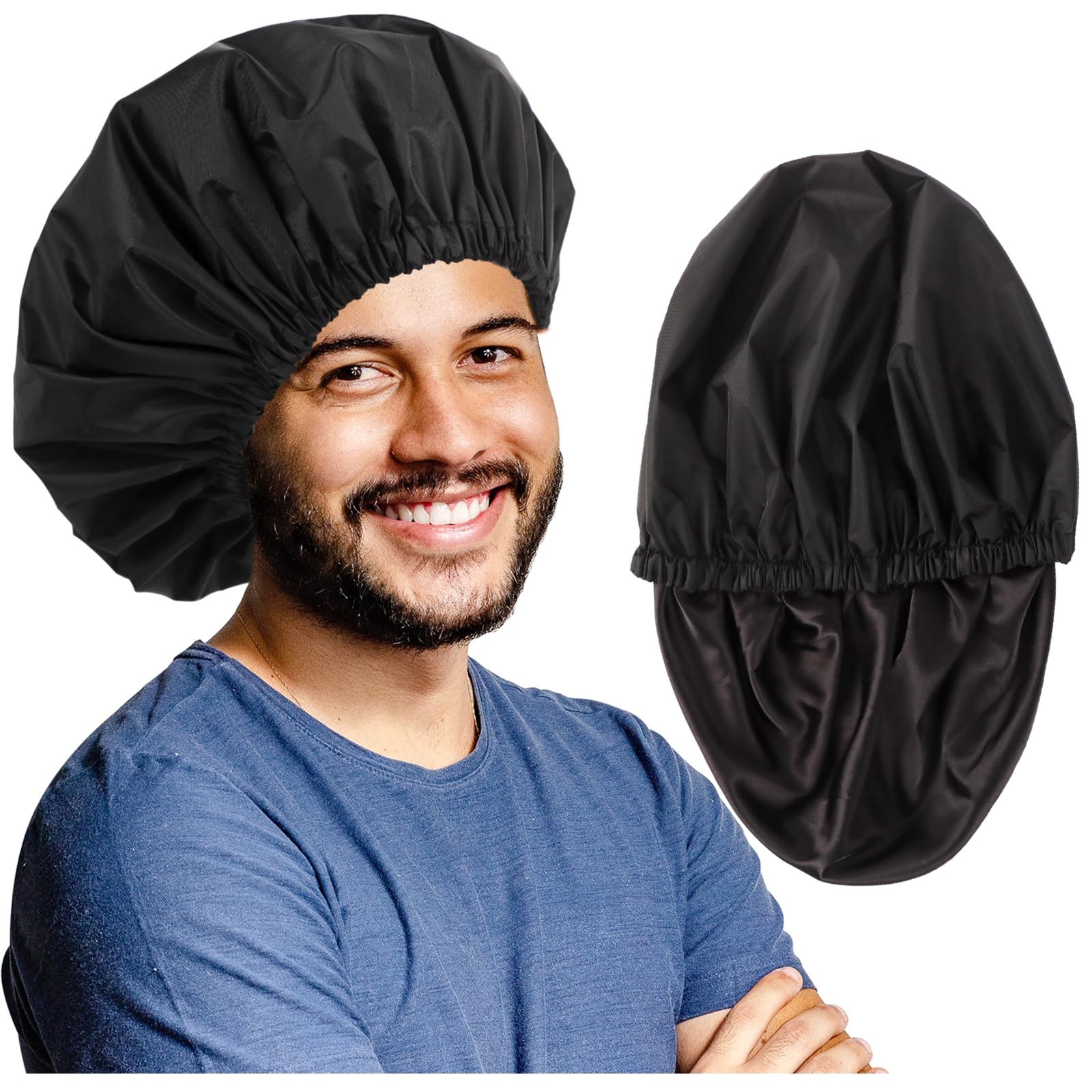 Gorro de ducha Himoswis ajustable exterior impermeable para cabello seco durante la ducha