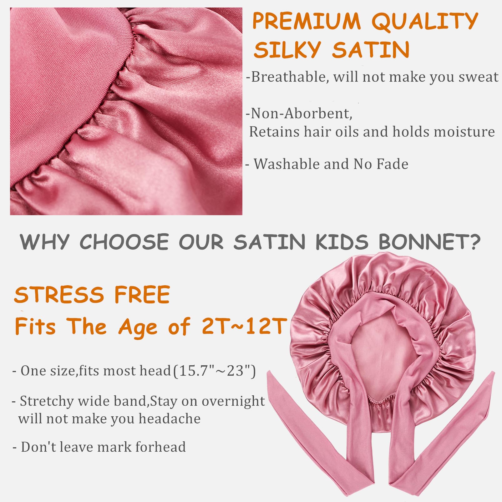 Himoswis satin bonnet is washable and breathable for regular use.