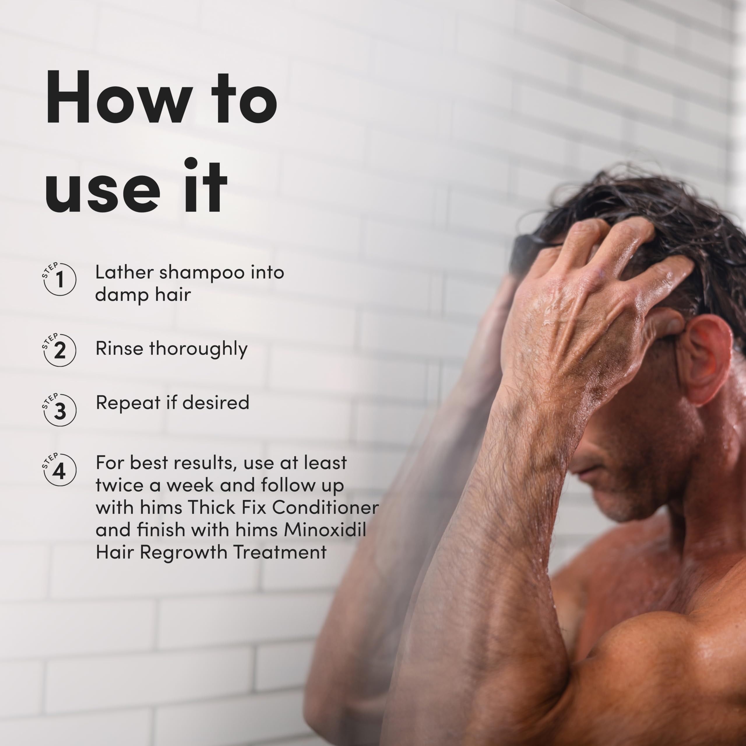 Scalp massage moment while shampoo lathers into scalp