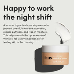 hims Goodnight Wrinkle Cream con ácido hialurónico y manteca de karité para hidratación profunda