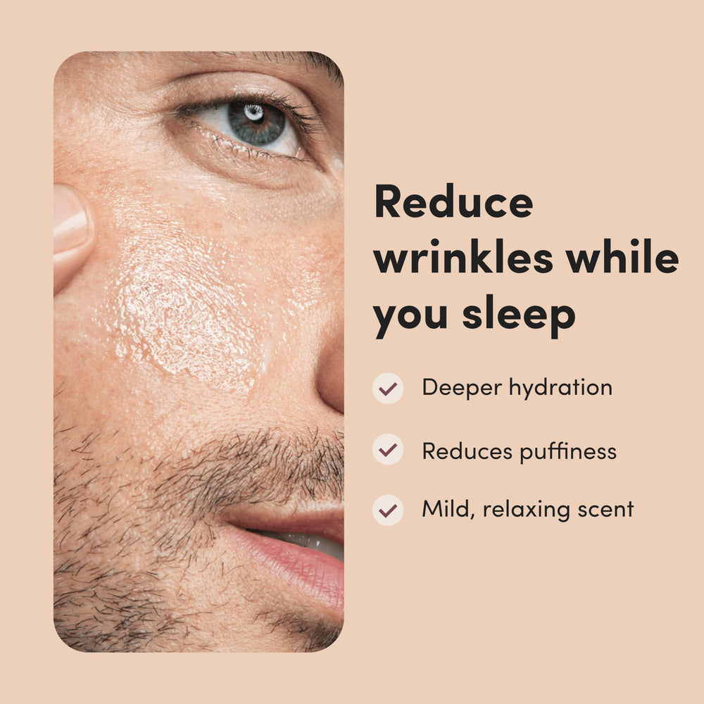 hims Goodnight Wrinkle Cream aplicacion noche en rostro y cuello