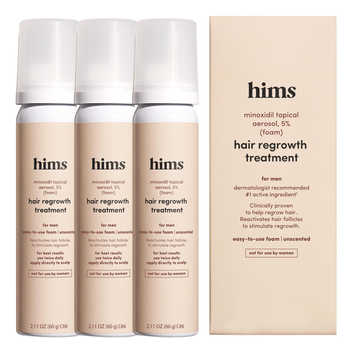 hims Hair Regrowth 5 percent bottle shown for easy daily scalp treatment