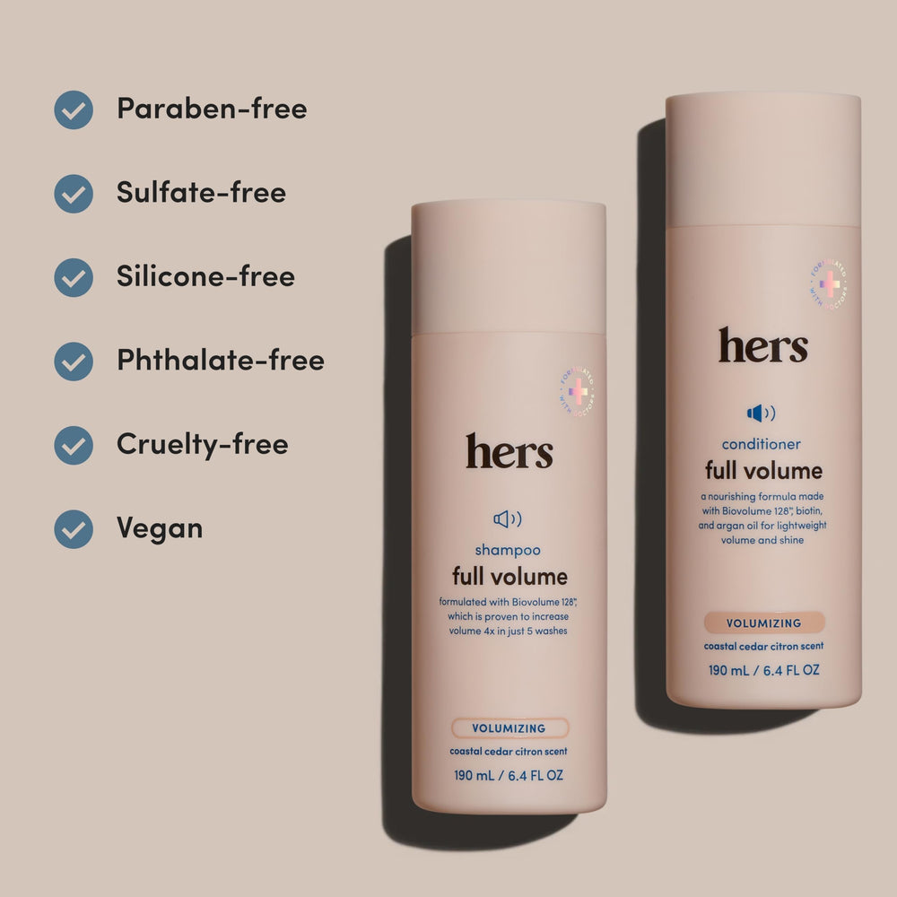 Hims and Hers Coastal Cedar Citron bottle highlights refreshing aroma while applying.