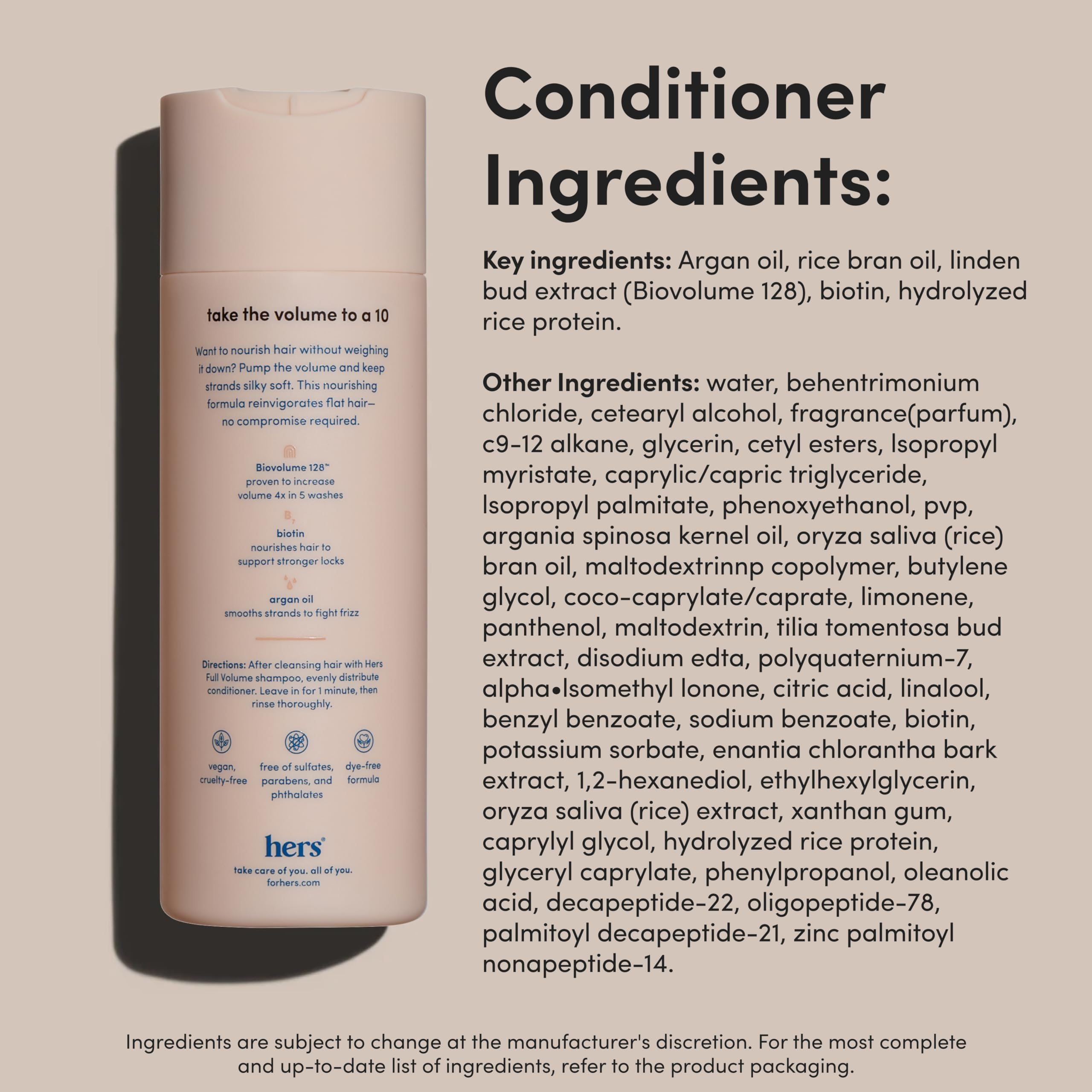 Hims and Hers conditioner application across mid-lengths and ends for detangling.