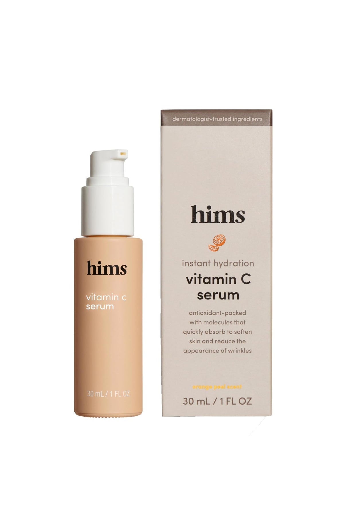 serum de vitamina C de hims y hers, botella visible para iluminación de la piel