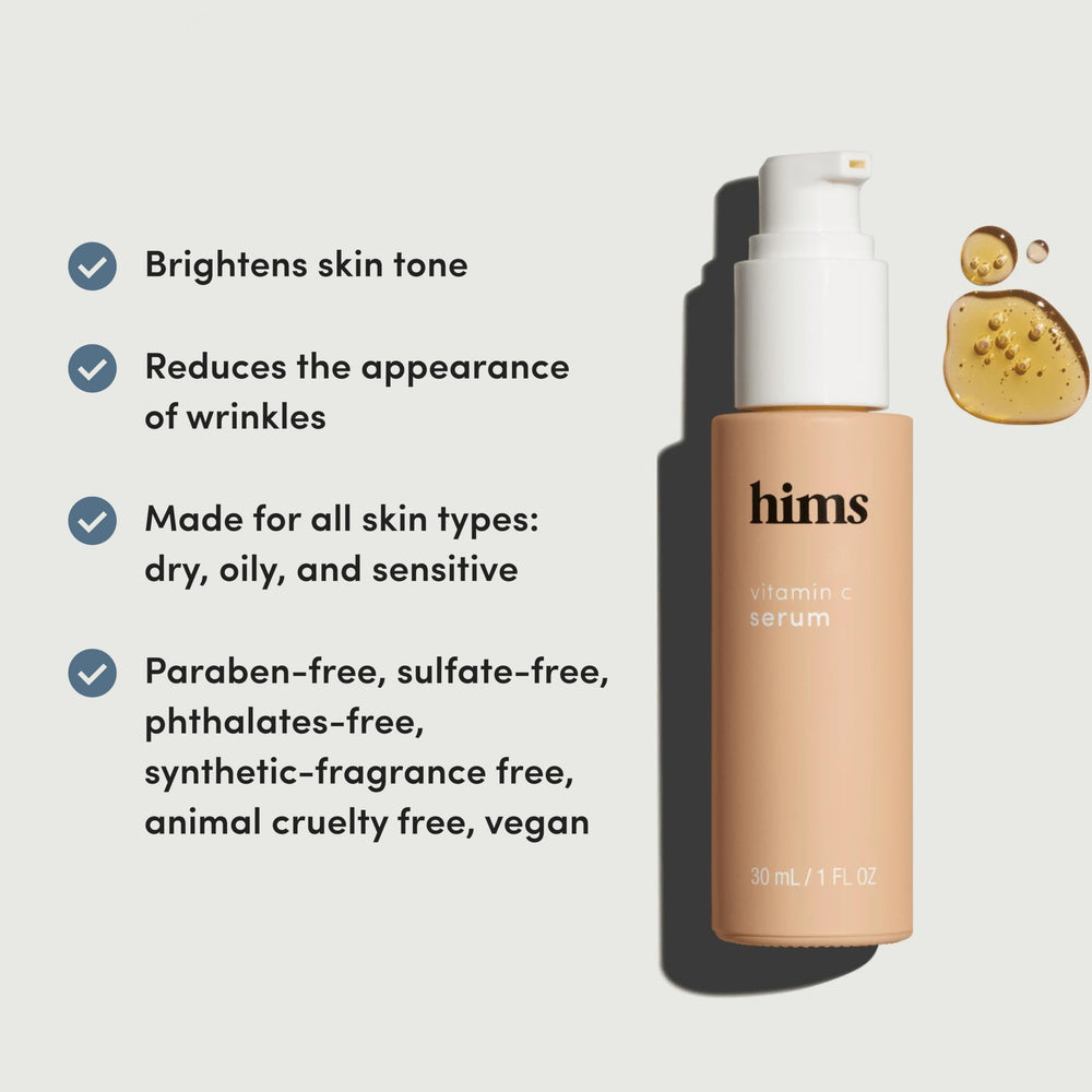iluminación de la piel con serum de hims y hers