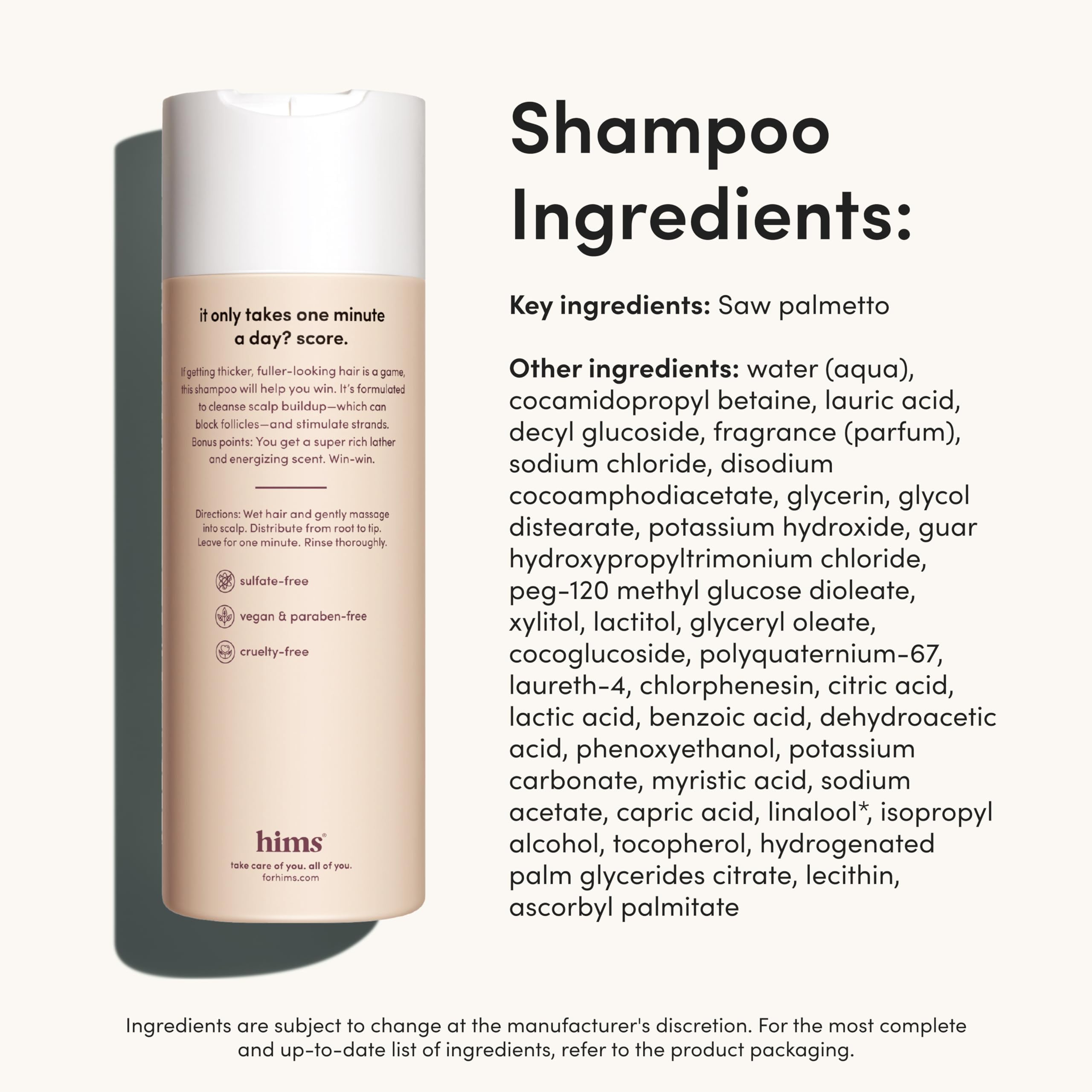 hims Saw Palmetto extract visual emphasizing natural ingredients