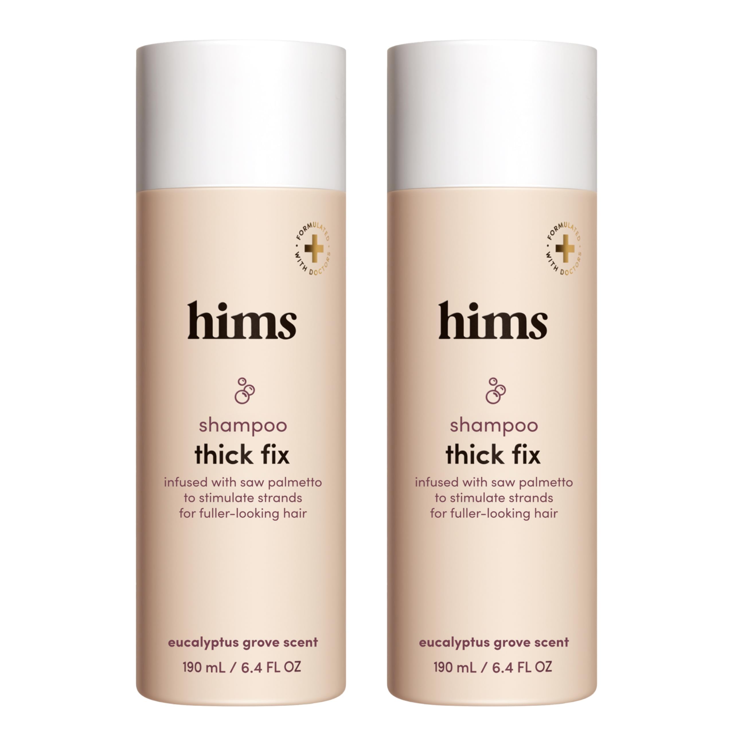 Hims Thick Fix Shampoo bottle front view for daily scalp cleansing.