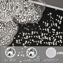 HINABTRU diamantes cristal con reflejo de luz, realzan brillo en uñas y maquillaje.