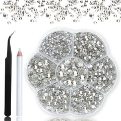 HINABTRU set de piedras cristal uñas, brillo intenso para decorado de uñas.
