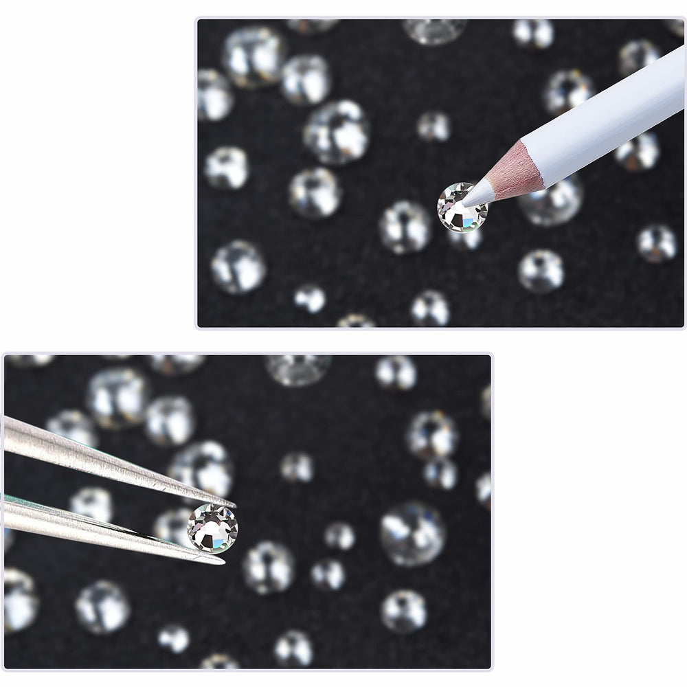 HINABTRU pinzas para piedras, agarran diamantes con precisión para uñas.