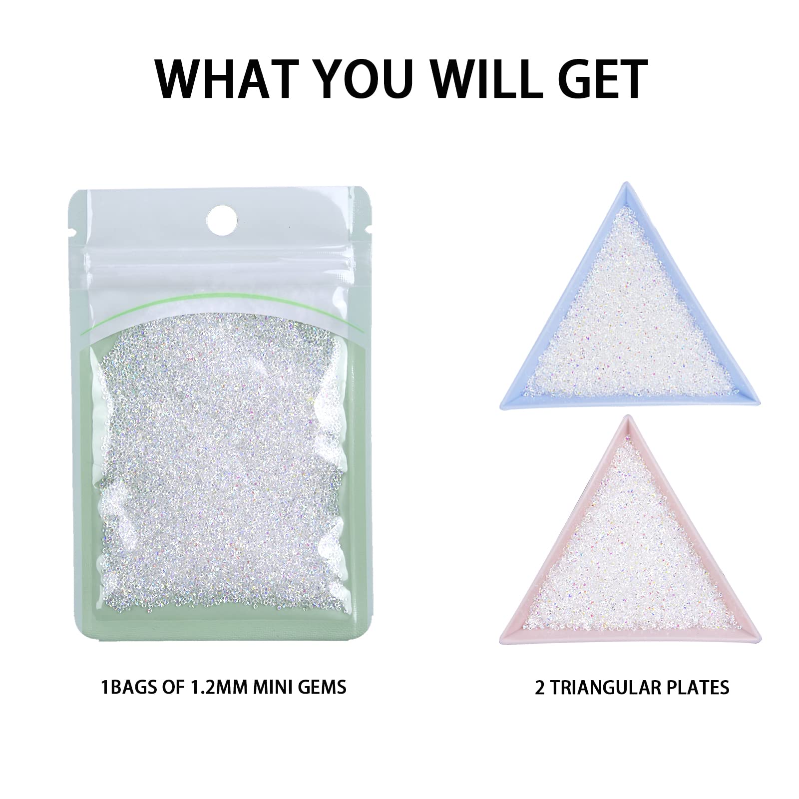 HINABTRU sugar glitter beads for nail art embellishment