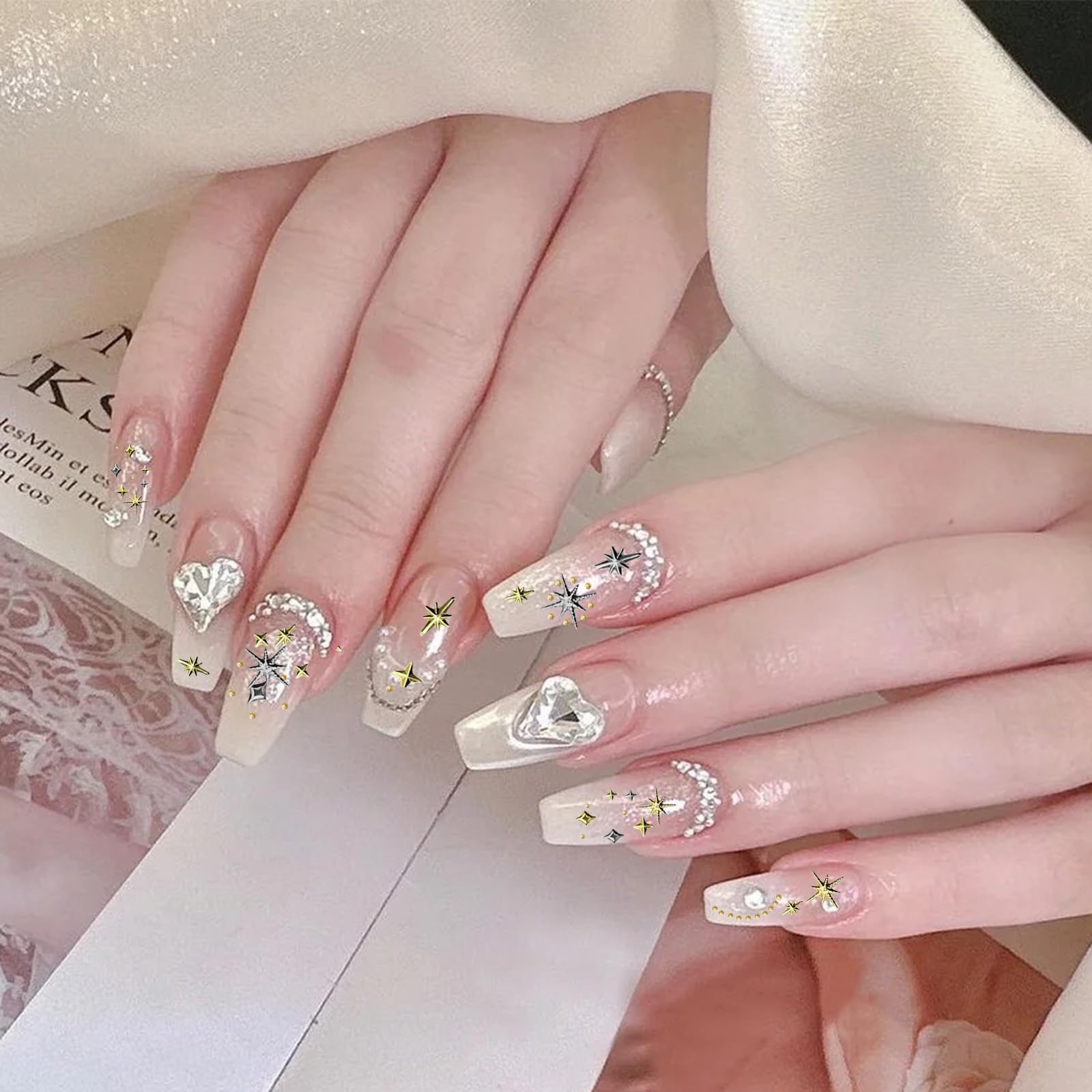 HINGTAI brillos estrella oro: realzan manicura con destellos.