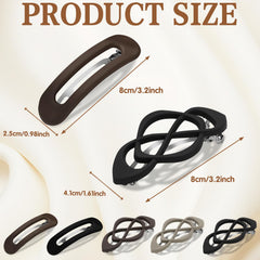 HINGTAI flat-barrette close-up highlights smooth plastic for irritation-free wear.