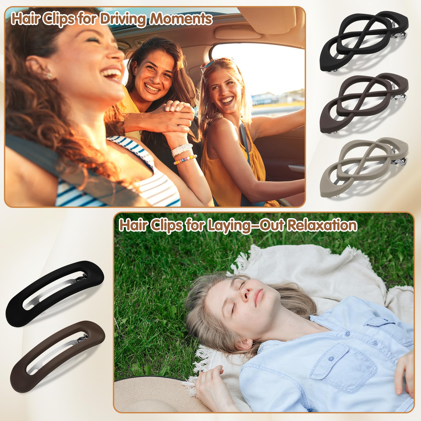 HINGTAI clips secure thick and thin hair without snagging.