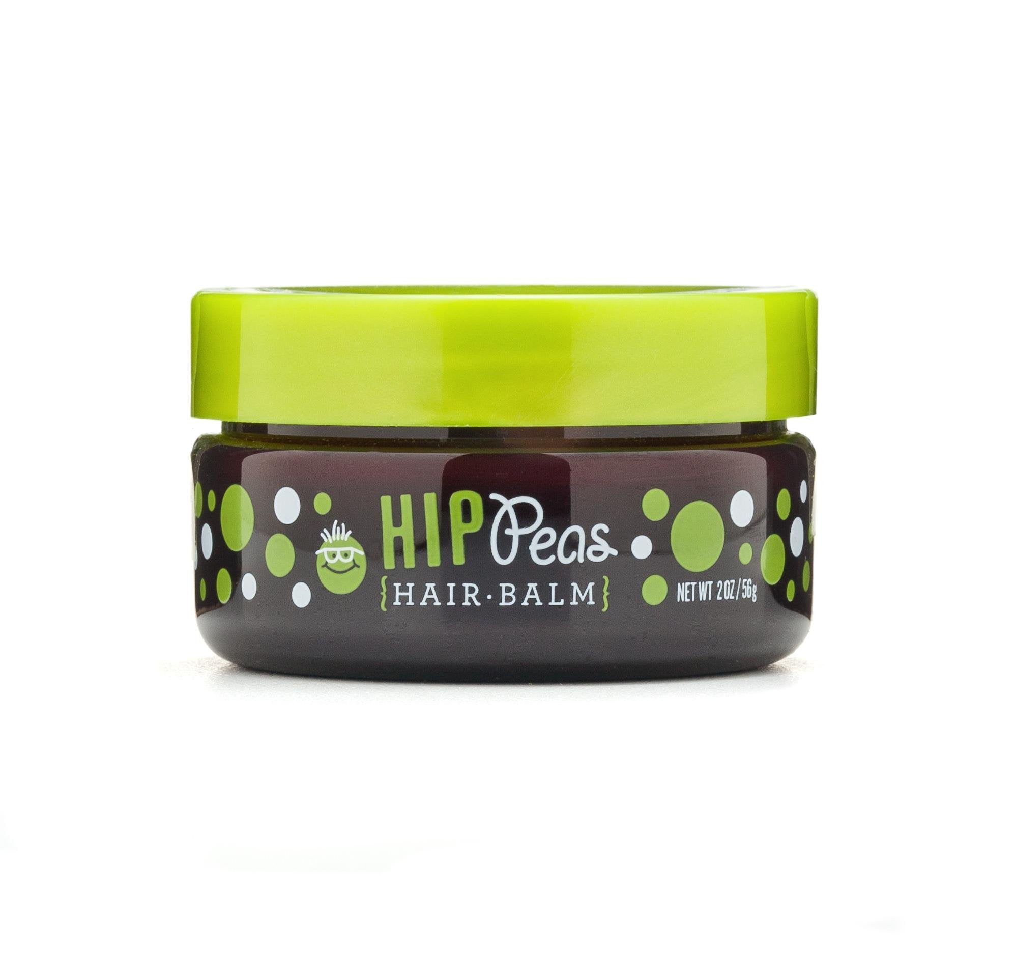 Hip Peas bálsamo para cabello en bote 2 oz, aplicación fácil.