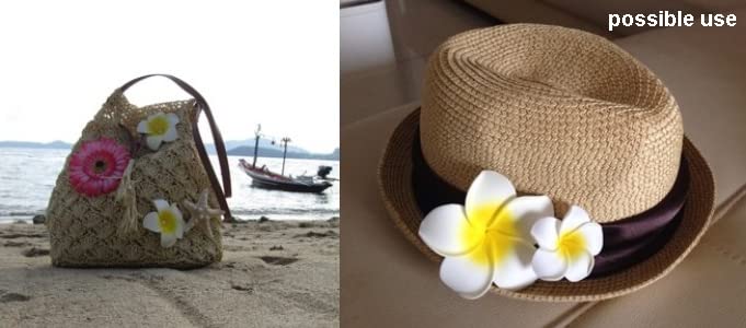 HipGirl flor hawaiana lila en clip, diseño realista para looks de verano.
