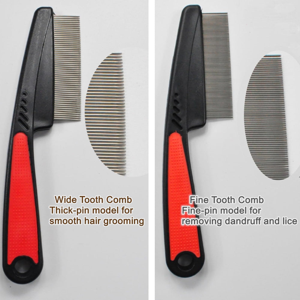 Hipifans stainless steel wide-tooth comb for fast detangling in thick hair.