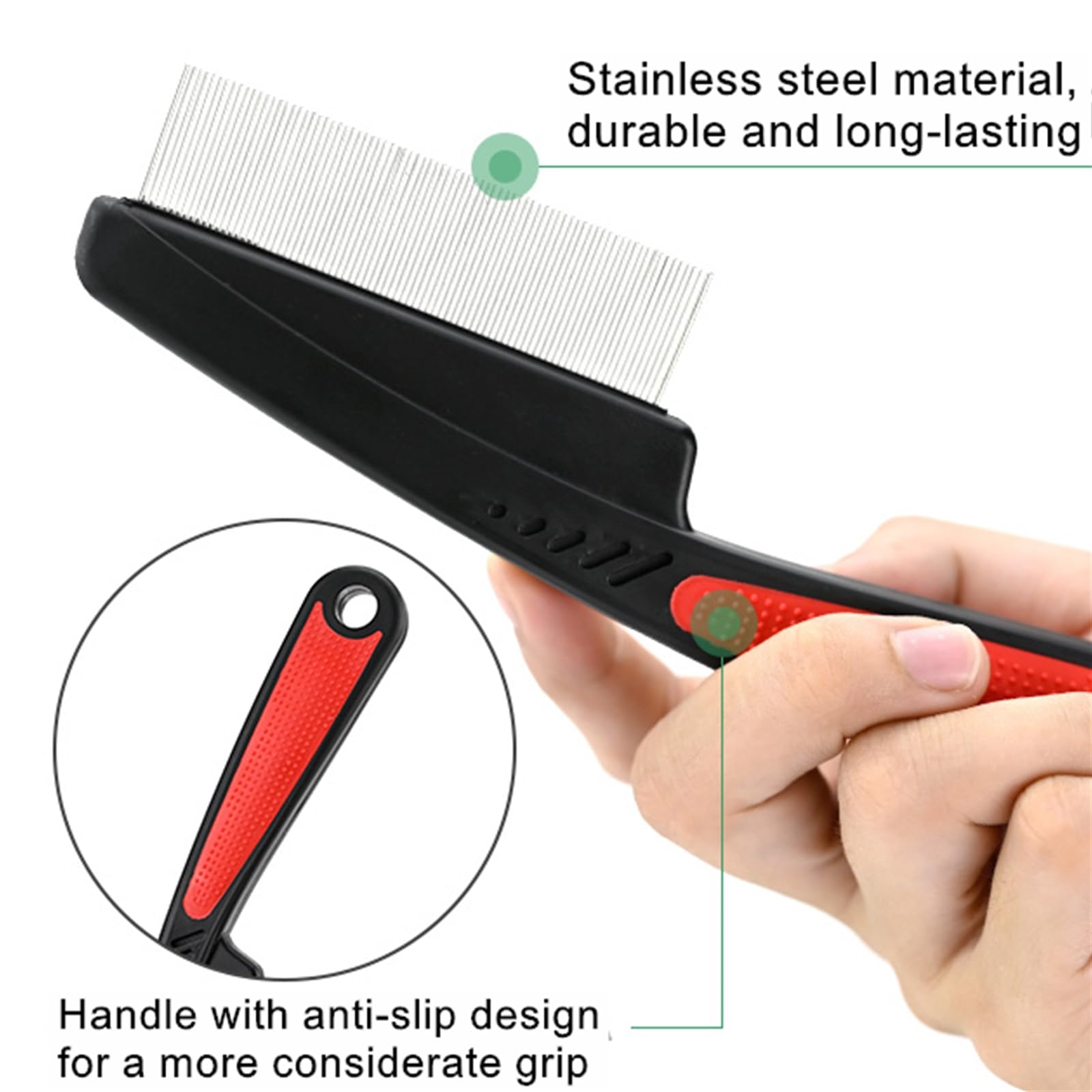 Hipifans stainless steel comb set for daily maintenance and scalp care.