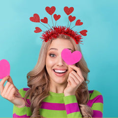 Accesorio para cabello HIPIHOM, corazón rojo de tela suave para comodidad diaria.