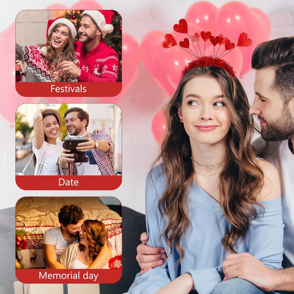Regalo HIPIHOM diadema con corazón rojo para ocasiones especiales.