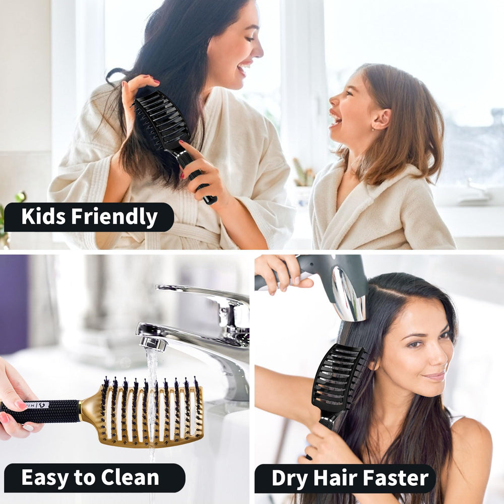 HIPPIH ergonomic anti-static design reduces static brushing