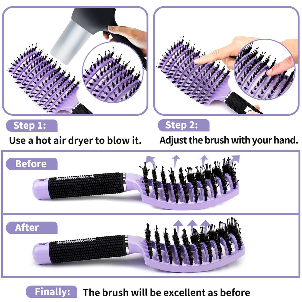 HIPPIH ergonomic hanging storage design keeps brushes tidy and accessible.