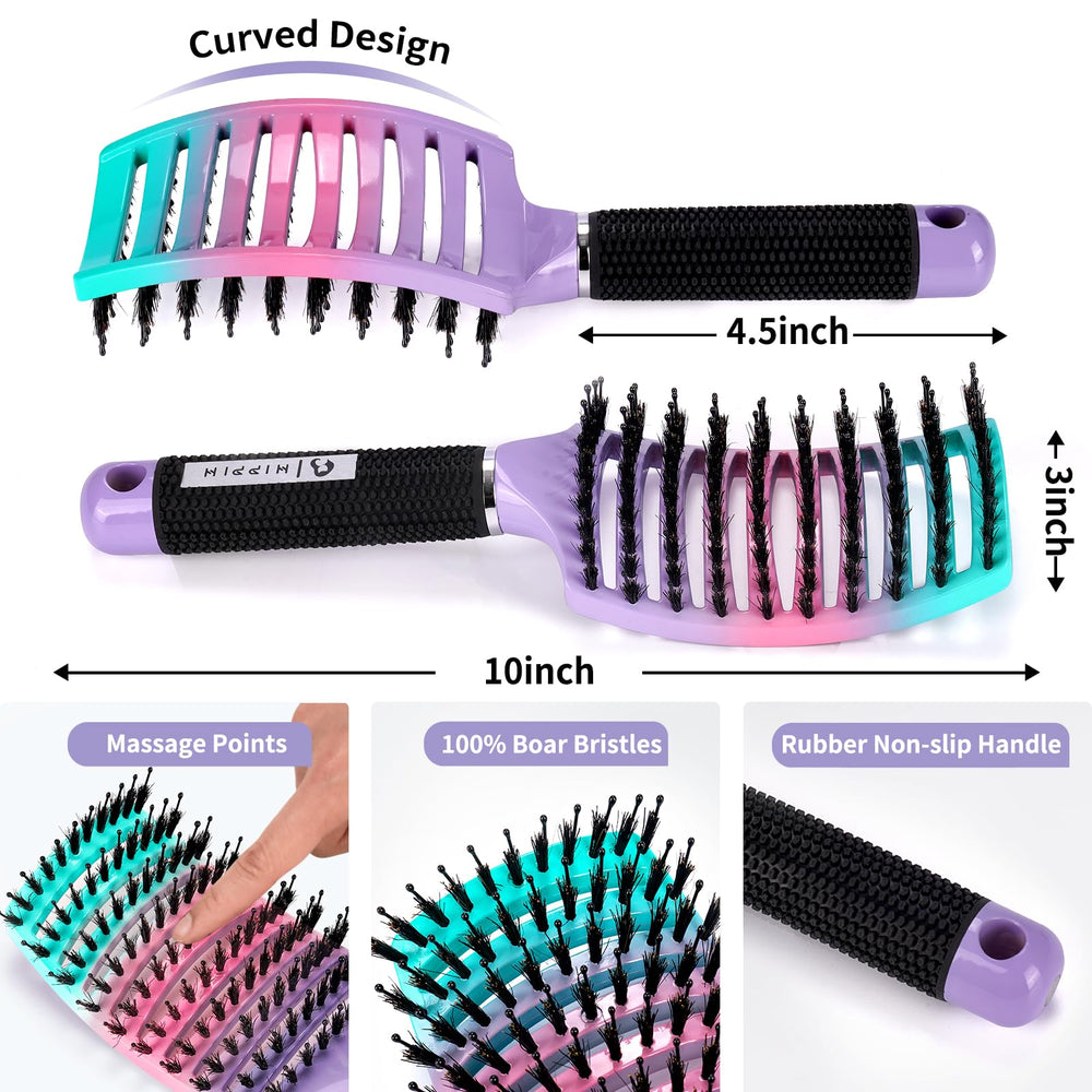 HIPPIH wet or dry hair brush for versatile detangling