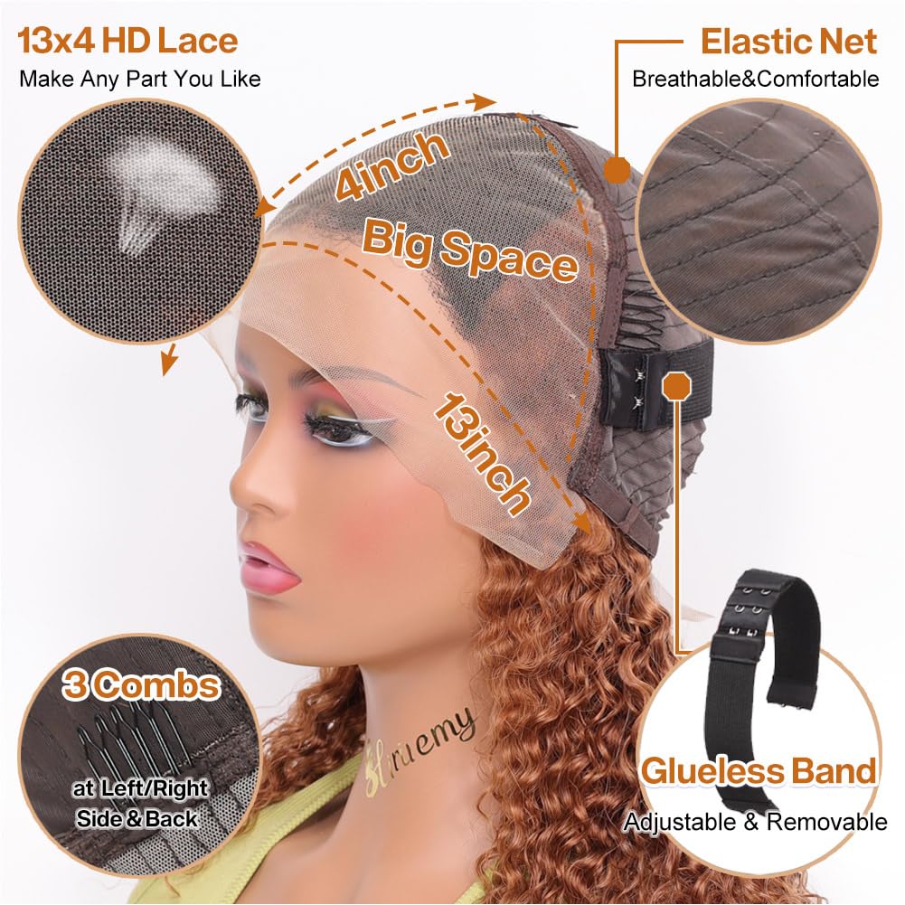 HIRIREMY Pre-plucked natural hairline with baby hairs for seamless blend.