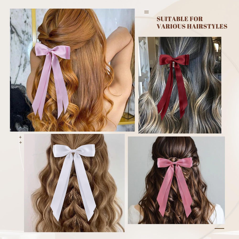 Hisial hair bows clip long-tail design adds graceful movement and flair.