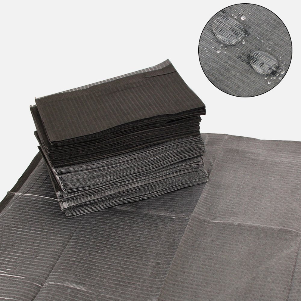 Pad desechable de Hisight 125 piezas negro facilita la limpieza y absorbe líquidos.