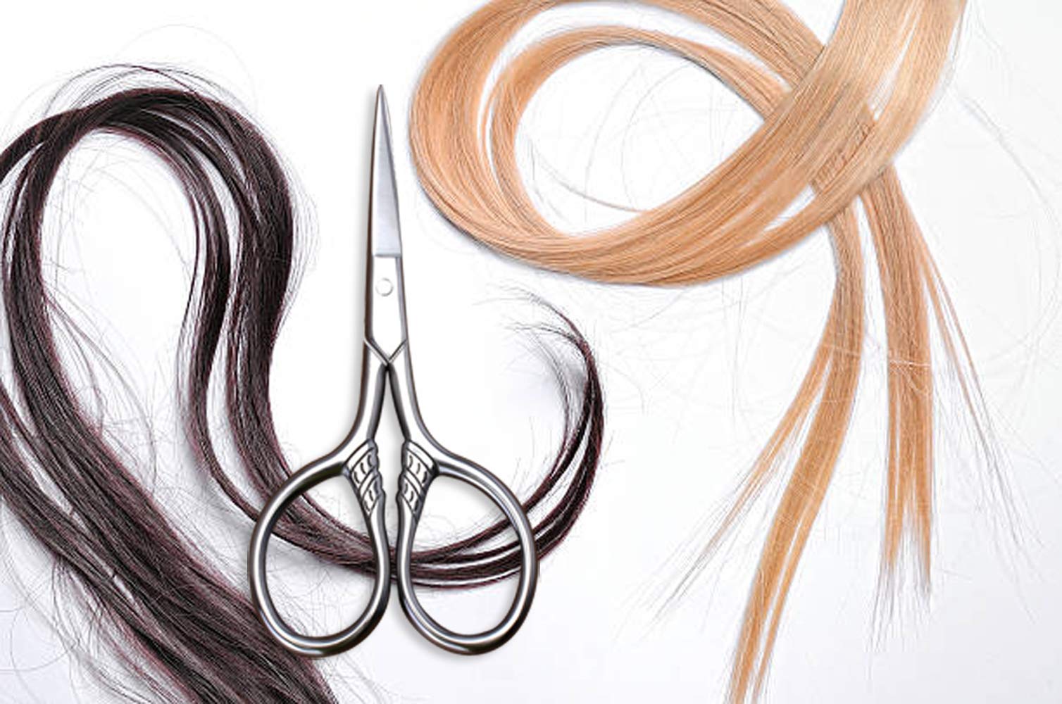 Hitopty precision scissors trim nose and facial hair safely.