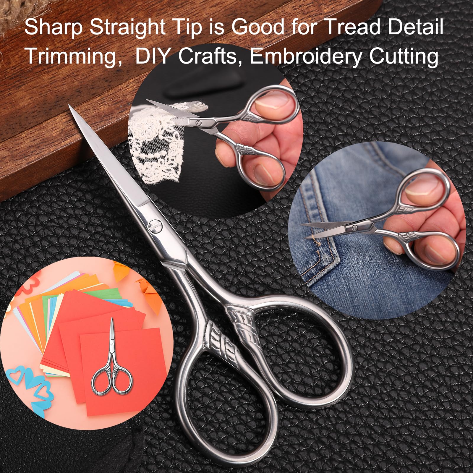 Hitopty eyebrow trimming scissors with straight tips for delicate areas.