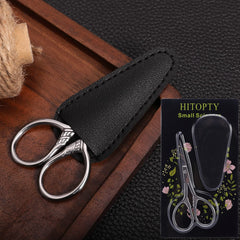 Hitopty vintage-style facial hair scissors for precise eyebrow and lash trims.
